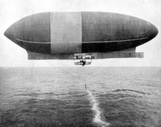 Airship America, showing Equilibrator in the water