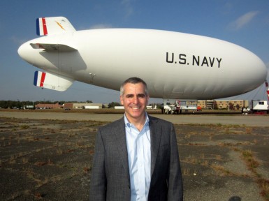 Dan Grossman with U.S. Navy MZ-3A (Photo: JB-MDL Public Affairs)