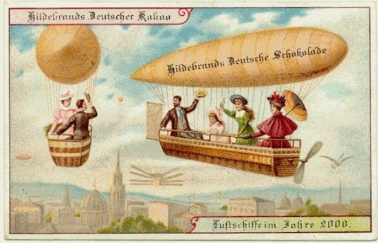 Hildebrand and Son airship postcard