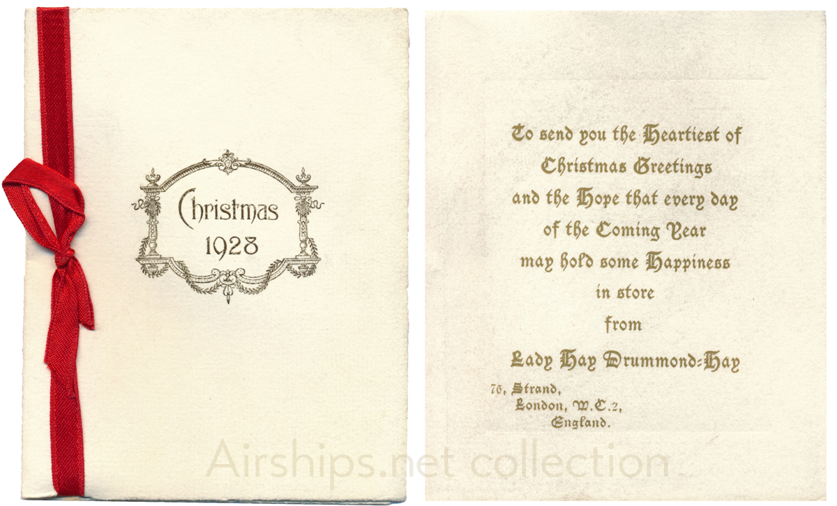 Lady Grace Drummond-Hay's Christmas Card