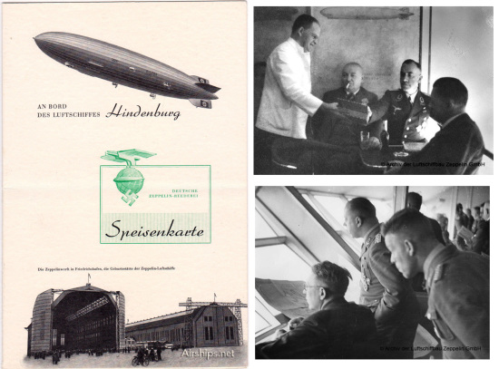 Hindenburg menu and fellow passengers