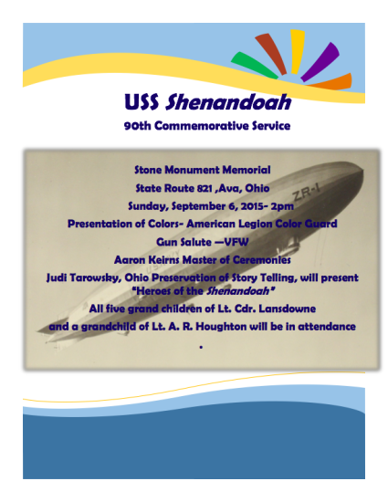 U.S.S. Shenandoah Commemorative Service
