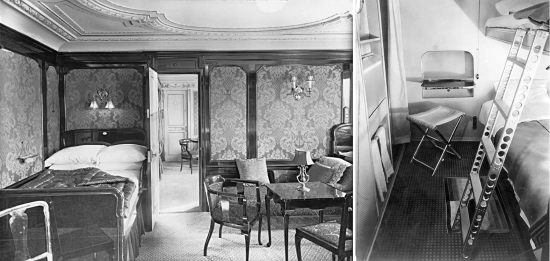 Titanic Cabin compared to Hindenburg Cabin