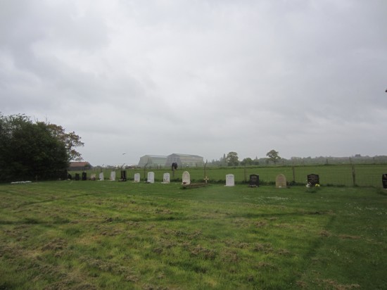 A Graveyard and the Airship Sheds A Graveyard and the Airship Sheds