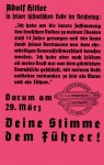 Propaganda leaflet dropped from Hindenburg