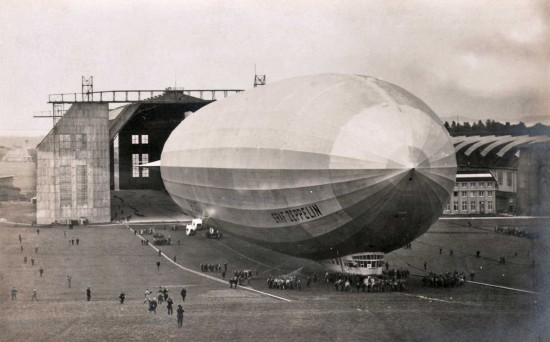 Graf Zeppelin leaving hangar for its first flight on September 18, 1928 Graf Zeppelin leaving hangar for its first flight on September 18, 1928