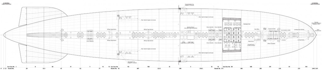 Hindenburg keel - plan view (Drawing courtesy David Fowler) Hindenburg keel - plan view (Drawing courtesy David Fowler)