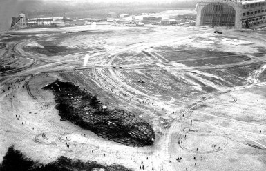 Wreckage of LZ-129 Hindenburg. May 6, 1937.