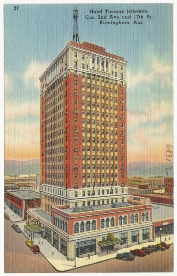 Postcard of Hotel Thomas Jefferson