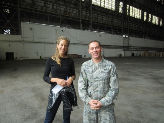 Director Olive King and SSgt David Carbajal from JB-MDL Public Affairs
