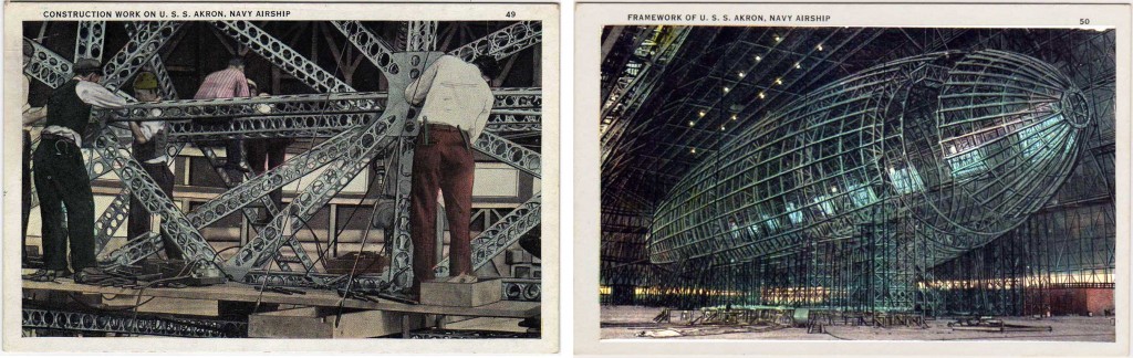 USS Akron under construction (click all photos to enlarge)