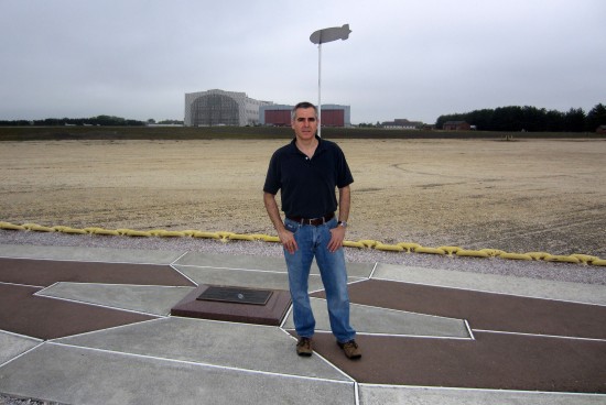 Airships.net author Dan Grossman at the site of the Hindenburg crash