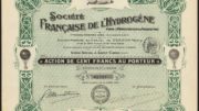 Hydrogen company stock certificate
