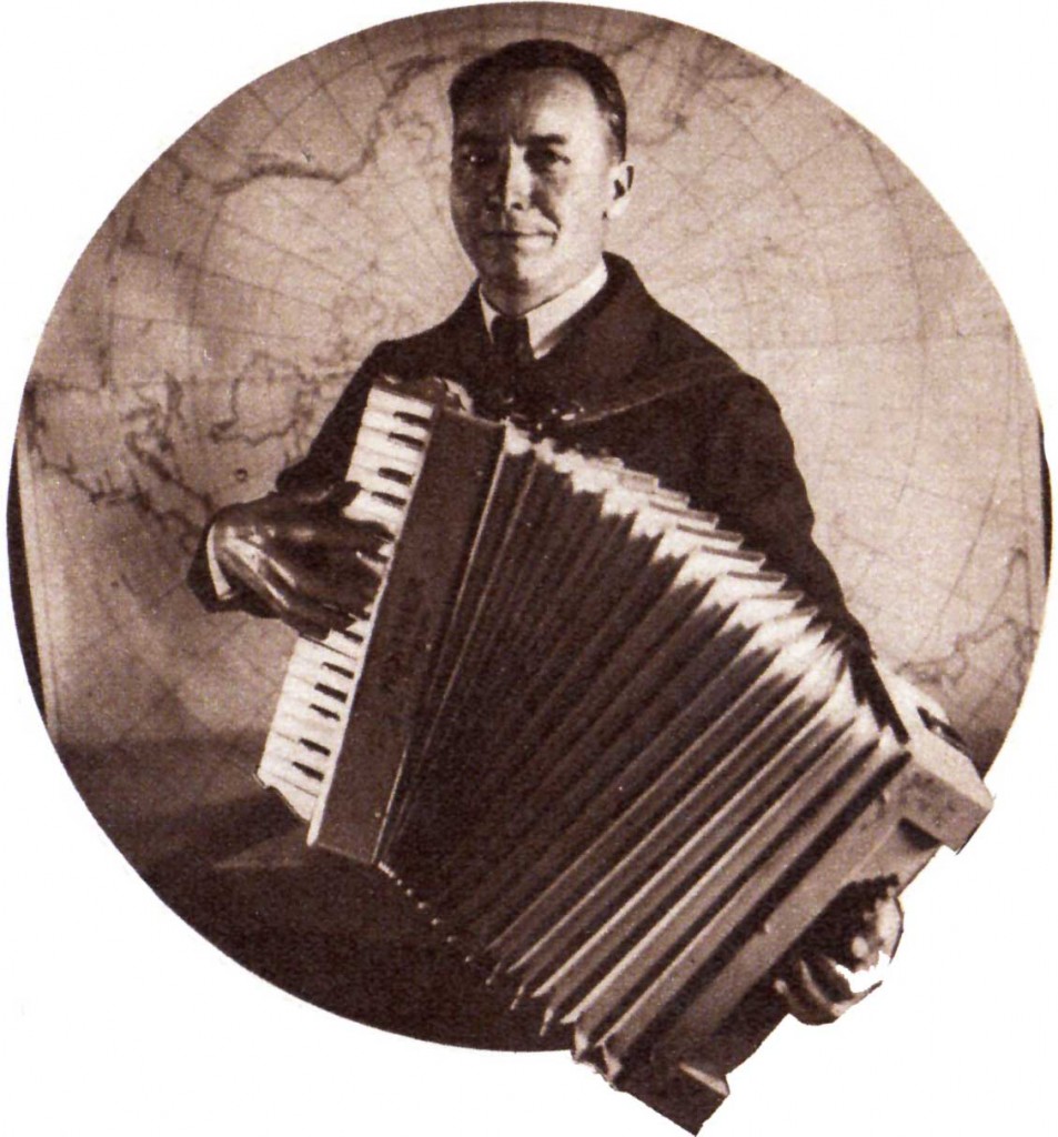Ernst Lehmann with his accordion